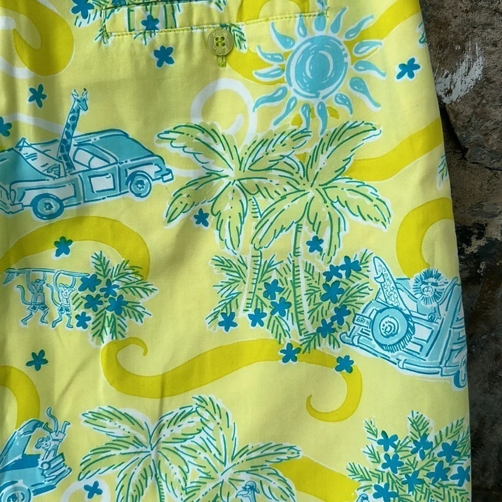 Lilly Pulitzer Vintage Skirt Green Cruising a California dress size 6